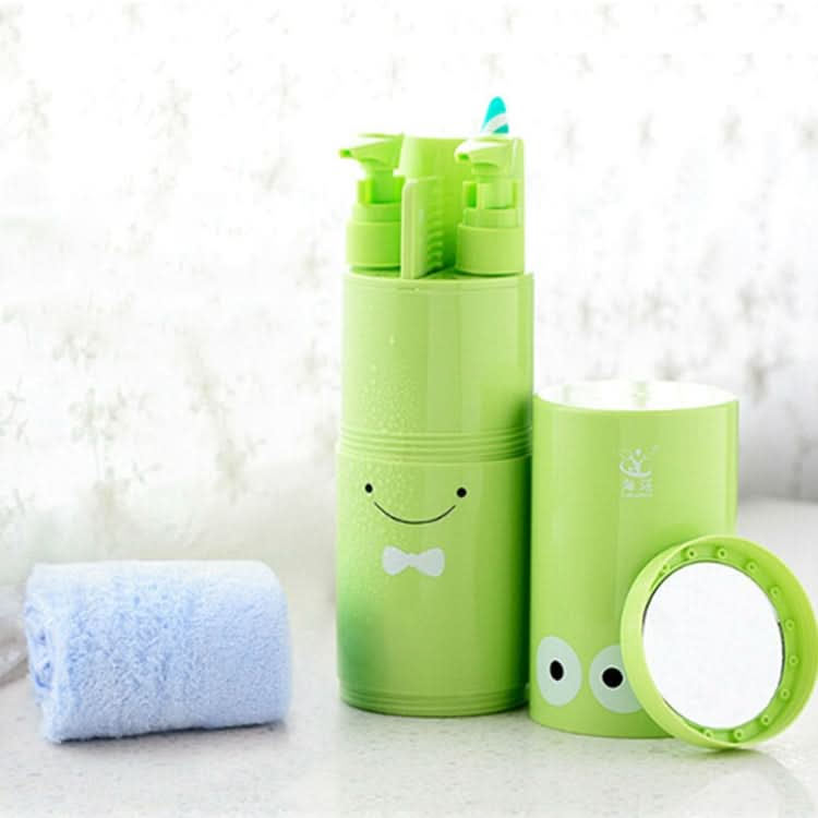 Creative 7 in 1 Portable Gargle Cup Shampoo Sub-Bottle Towel Toothbrush Comb Make-up Mirror Travel Wash Kits, Affordable Sets Reluova