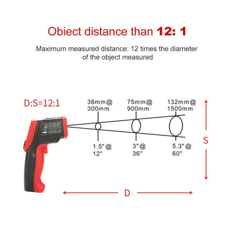 Wintact WT900 -50 Degree C~950 Degree C Handheld Portable Outdoor Non-contact Digital Infrared Thermometer