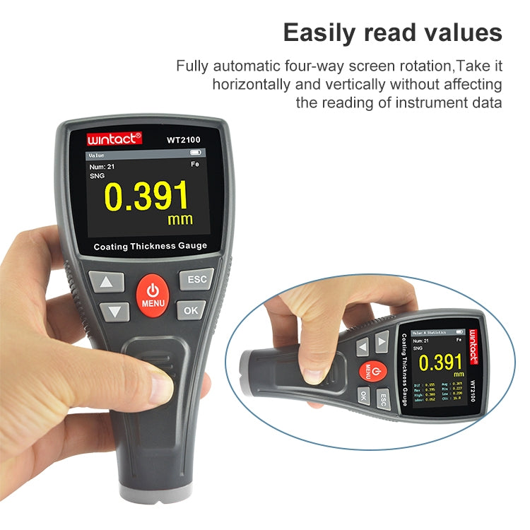 Wintact WT2100 Color Screen Display Coating Thickness Gauge My Store