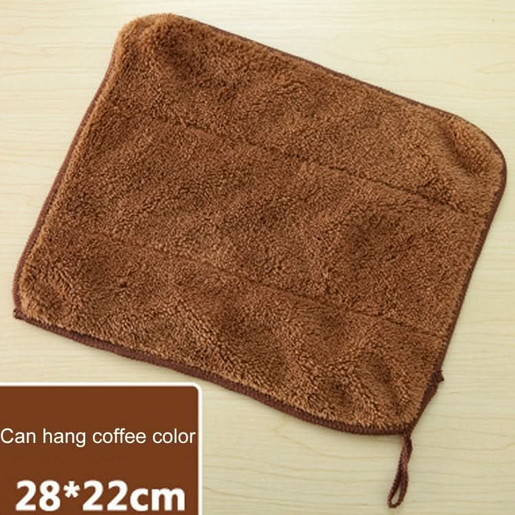 Bamboo Fiber Washing Dish Towel Kitchen Cleaning Cloth Double-Sided Scouring Cloth Water Absorption Non-Stick Oil,Can Hang,Random Color Delivery - Reluova