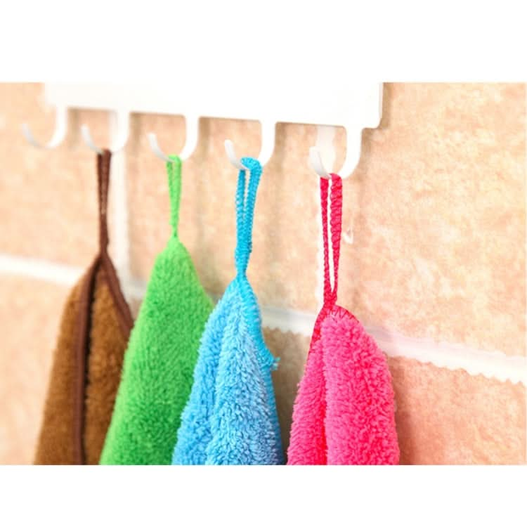 Bamboo Fiber Washing Dish Towel Kitchen Cleaning Cloth Double-Sided Scouring Cloth Water Absorption Non-Stick Oil,Can Hang,Random Color Delivery - Reluova