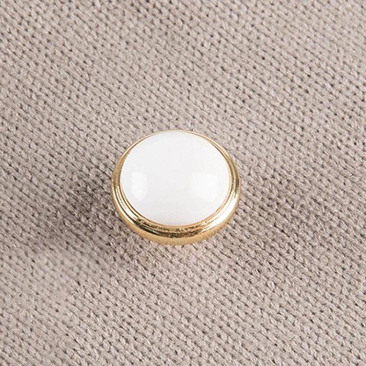 5017 K Gold White Single Hole Solid Zinc Alloy Ceramics Round Handle for Cabinet Wardrobe Drawer Door