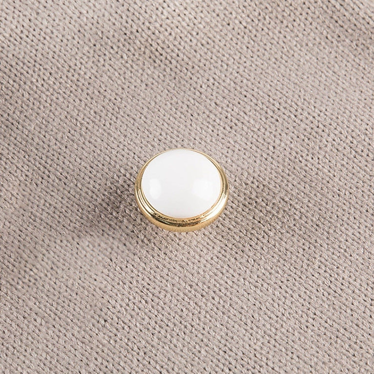 5017 K Gold White Single Hole Solid Zinc Alloy Ceramics Round Handle for Cabinet Wardrobe Drawer Door