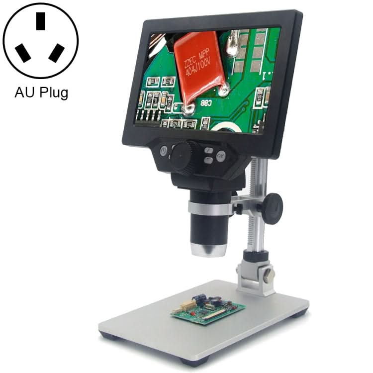 G1200 7 inch LCD Screen 1200X Portable Electronic Digital Desktop Stand Microscope, UK Plug My Store