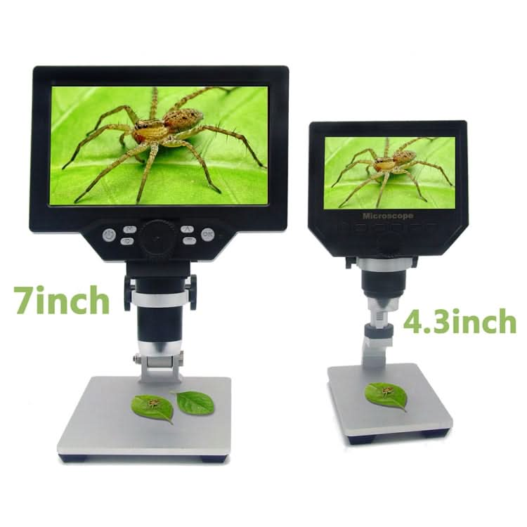 G1200 7 inch LCD Screen 1200X Portable Electronic Digital Desktop Stand Microscope, UK Plug My Store