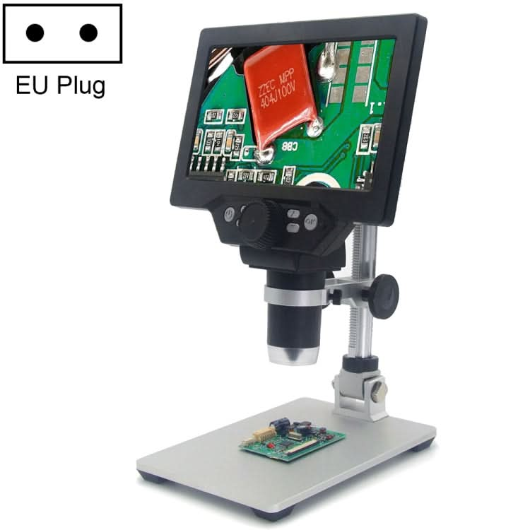 G1200 7 inch LCD Screen 1200X Portable Electronic Digital Desktop Stand Microscope, UK Plug My Store