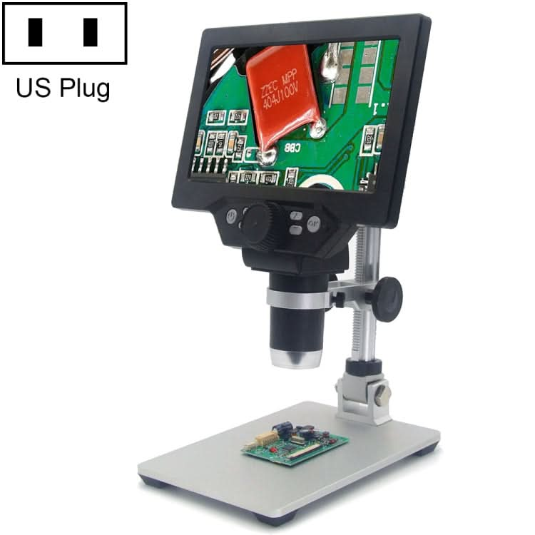 G1200 7 inch LCD Screen 1200X Portable Electronic Digital Desktop Stand Microscope, UK Plug My Store