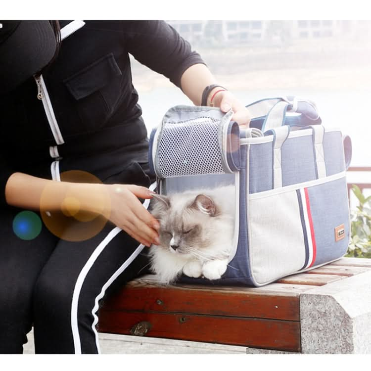 DODOPET Outdoor Portable Oxford Cloth Cat Dog Pet Carrier Bag Handbag Shoulder Bag, Size: 43 x 19 x 26cm - Reluova