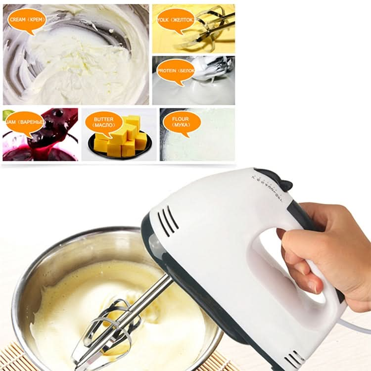 KN007364 100W Household Seven-speed Adjustable Handheld Electric Egg Beater, EU Plug - Reluova