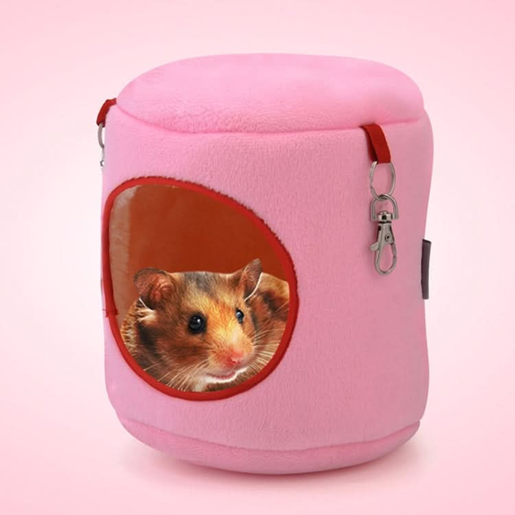 Flannel Cylinder Pet House Warm Hamster Hammock Hanging Bed Small Pets Nest, S, Size:10*9*9cm - Reluova