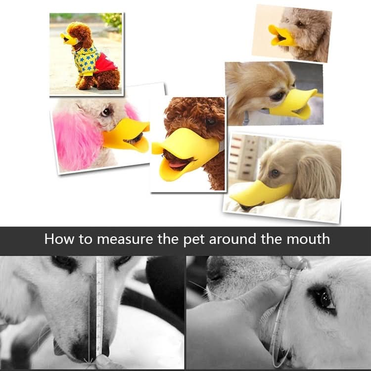 Cute Duck Mouth Shape Silicone Muzzle for Pet Dog, Size: M - Reluova