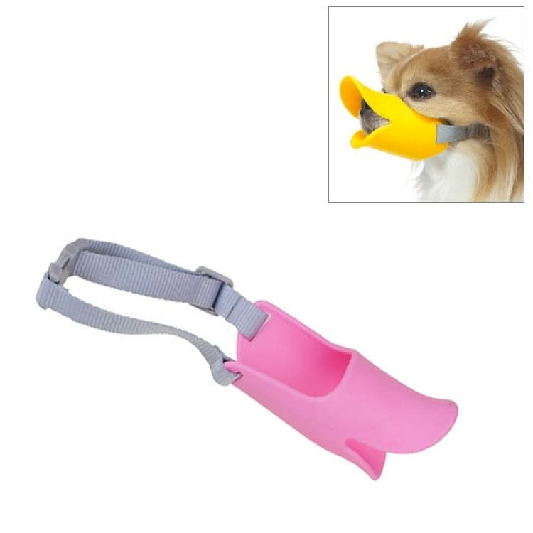 Cute Duck Mouth Shape Silicone Muzzle for Pet Dog, Size: M - Reluova