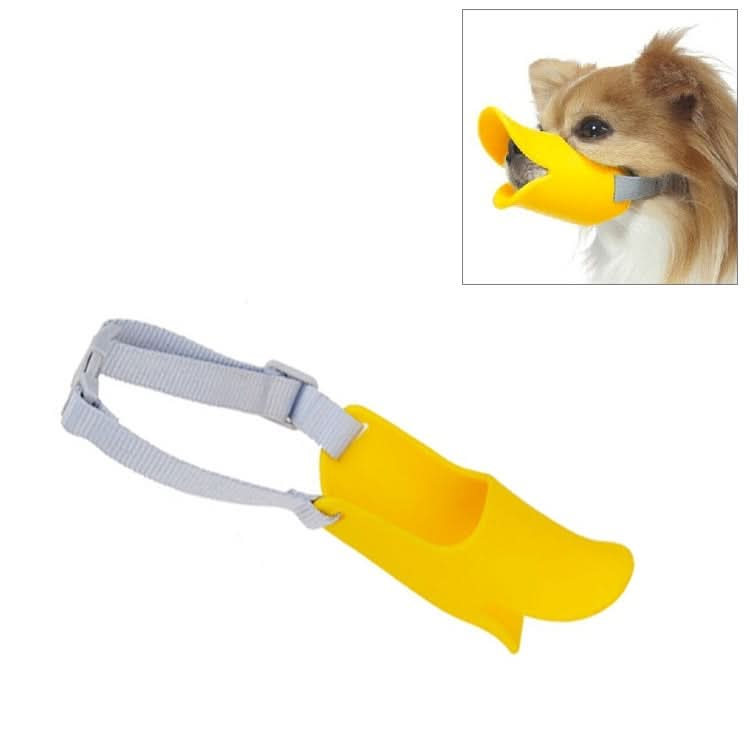 Cute Duck Mouth Shape Silicone Muzzle for Pet Dog, Size: M - Reluova