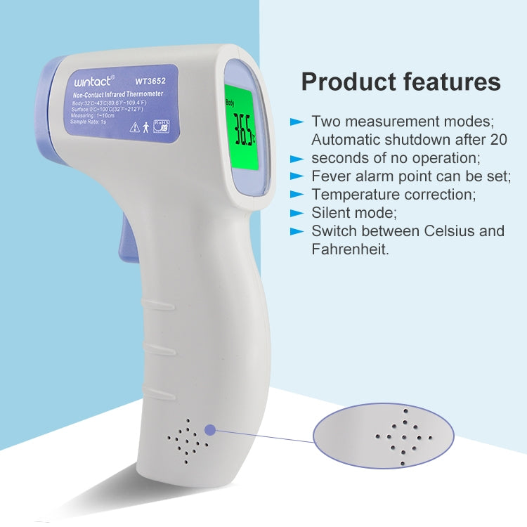 Wintact WT3652 Non-Contact Infrared Thermometer Temperature Measuring Machine Reluova