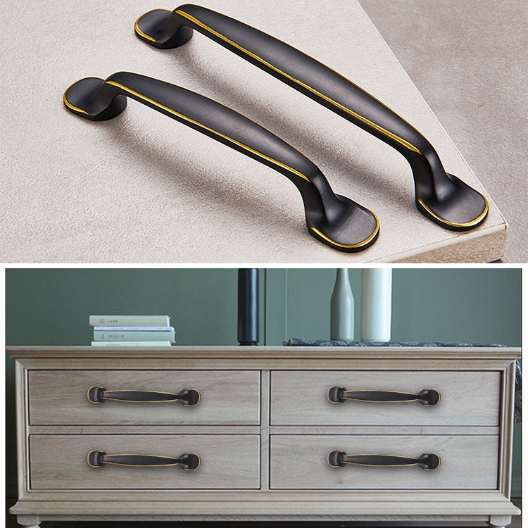 6226_128 American Style Black Brass Drawer Cabinet Handle