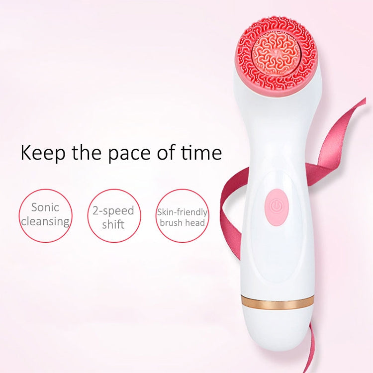 CNaier AE-868 Battery-powered Silicone Ultrasonic Vibration Face Skin Care Electric Facial Cleanser