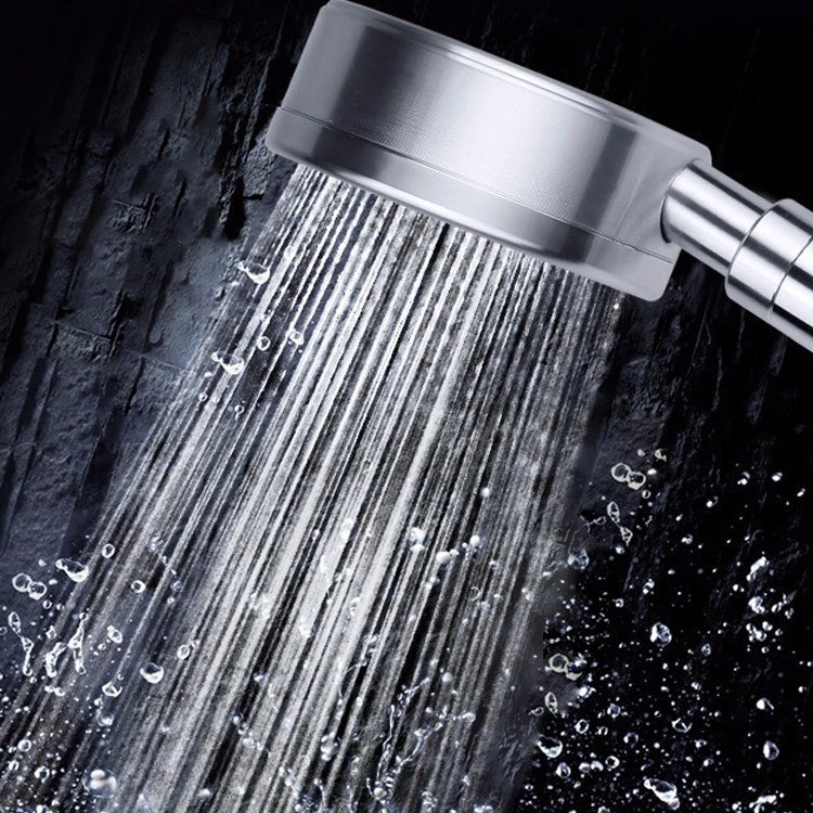 Space Aluminum Round Shape High Pressure Handheld Shower Head Water Saving Bathroom Accessories, Size: 23 x 8.2 x 2cm