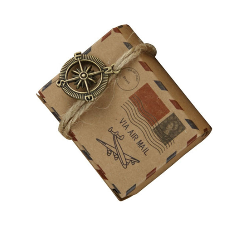 100 PCS European Wedding Retro Kraft Paper Mail Pattern Sugar Box, Size: 6x3.5x4.5cm