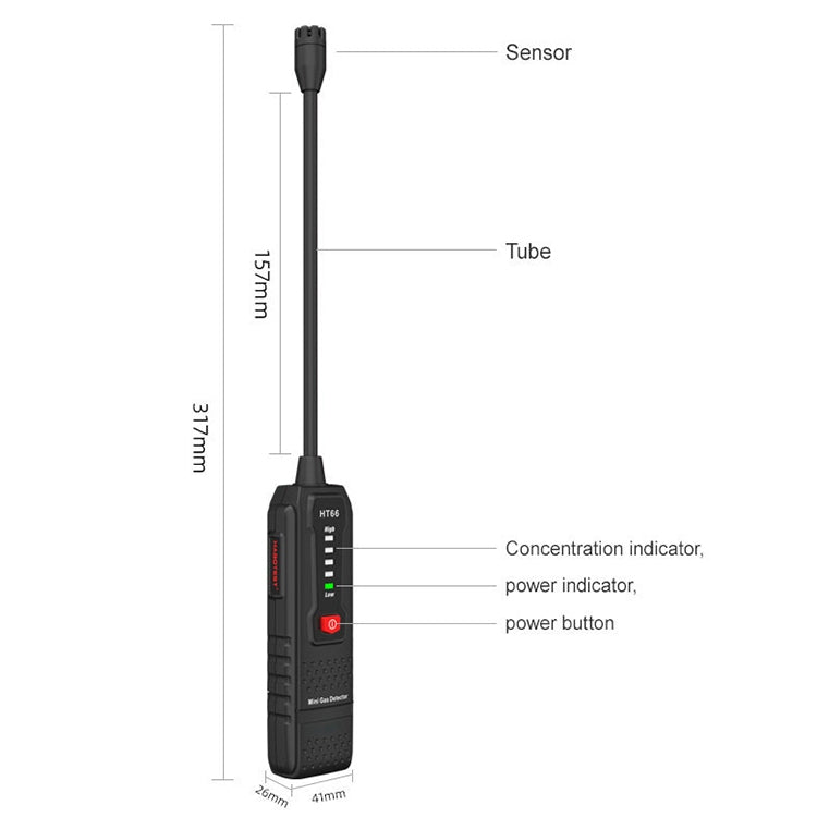 HABOTEST HT66 Combustible Gas Detector Natural Gas Leak Detector My Store