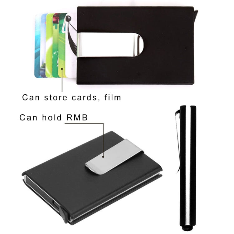 Frosted Antimagnetic Solid Color Credit Card Holder Money Clip Wallet, Size: 10*6.6cm My Store