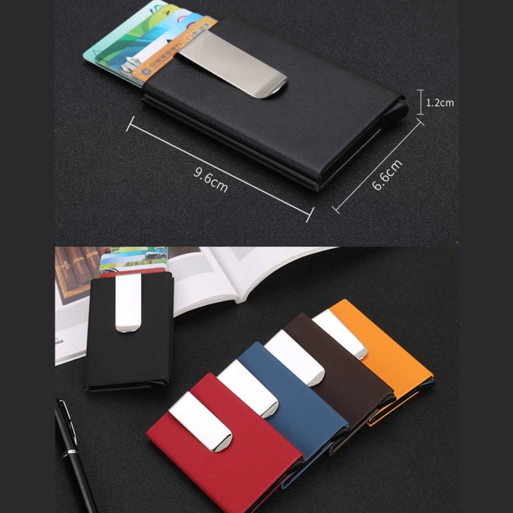 Frosted Antimagnetic Solid Color Credit Card Holder Money Clip Wallet, Size: 10*6.6cm My Store