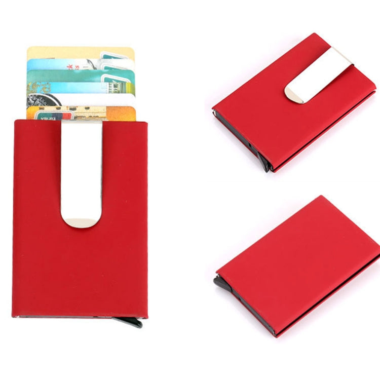 Frosted Antimagnetic Solid Color Credit Card Holder Money Clip Wallet, Size: 10*6.6cm My Store