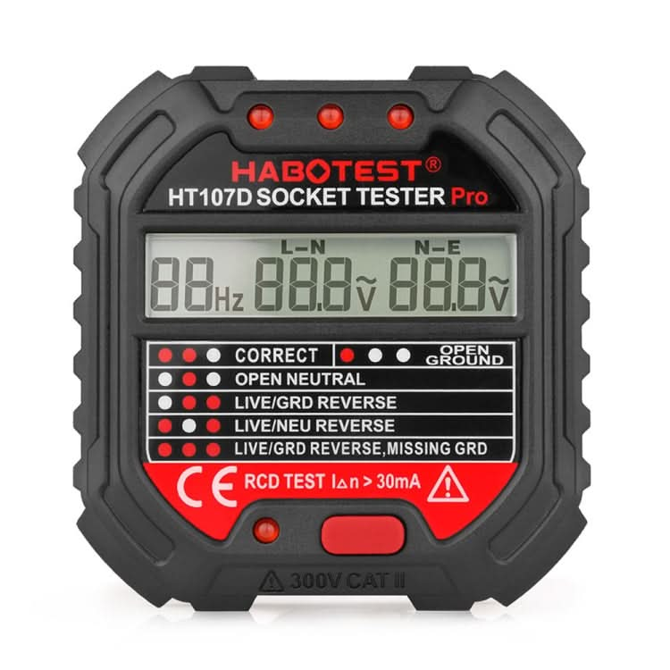 HABOTEST HT107D Multifunctional Digital Display Socket Tester My Store