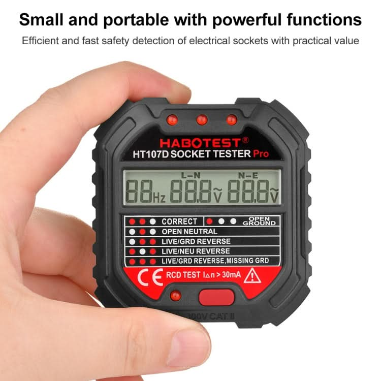 HABOTEST HT107D Multifunctional Digital Display Socket Tester My Store