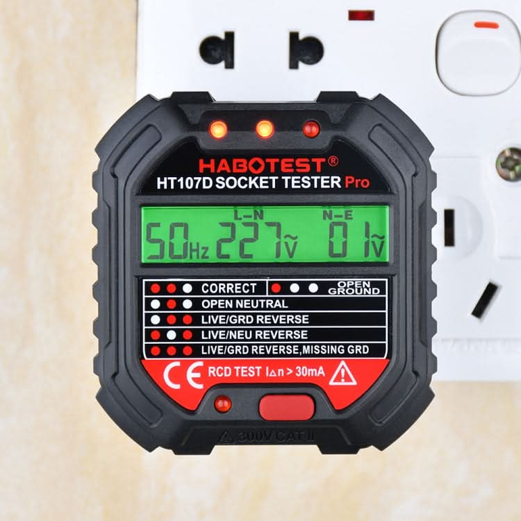 HABOTEST HT107D Multifunctional Digital Display Socket Tester My Store