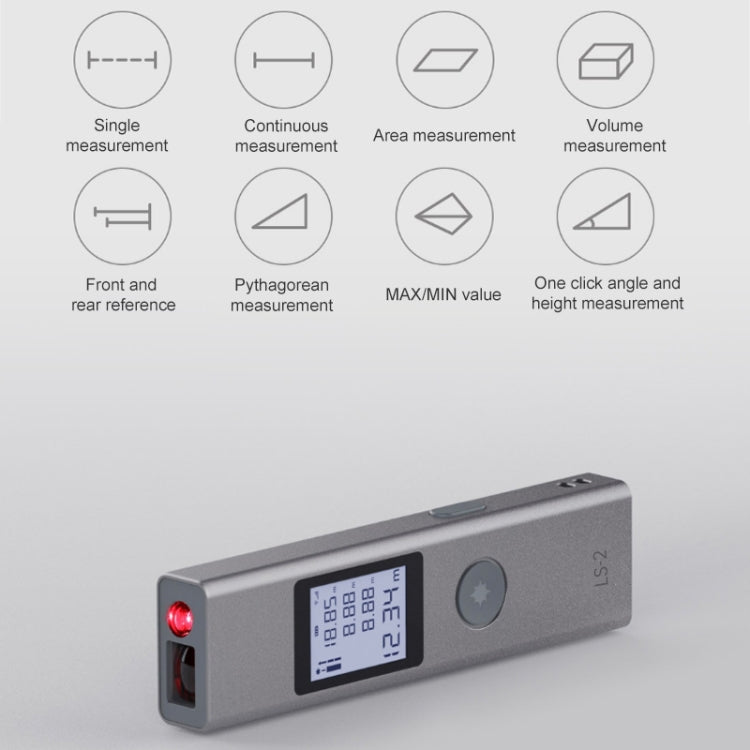 LS-2 25m Rechargeable LCD Digital Laser Rangefinder Distance Meter Reluova