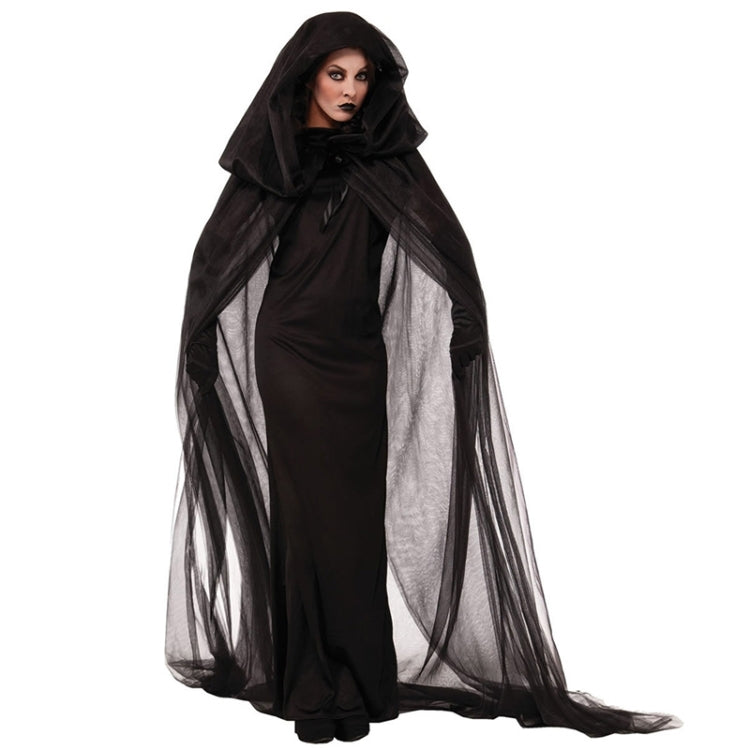 Halloween Costume Night Wandering Soul Ghost Dress Witch Dress Nightclub Rave Party Service, Size:XS, Bust: 78cm, Clothes Long: 100cm, Cloak Length:180cm