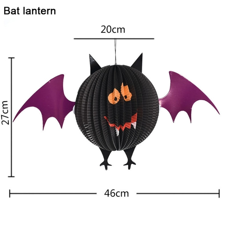 3 PCS / Set Creative Funny Halloween Ghost Bats Spider Pendant Paper Decoration and Props Horror My Store