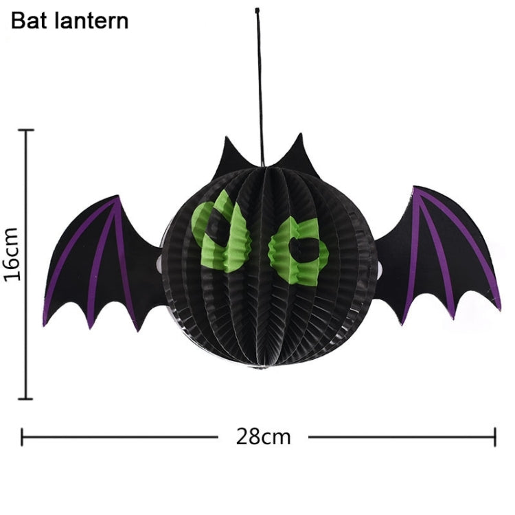 3 PCS / Set Creative Funny Halloween Pumpkin Bats Spider Pendant Paper Decoration and Props Horror My Store