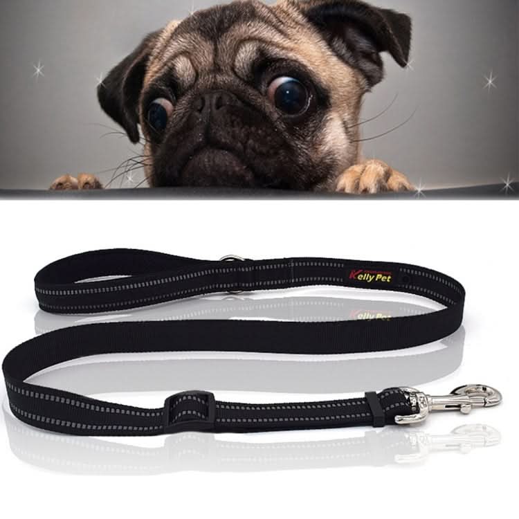 Pet Dogs Nylon Night Reflective Breathable Handheld Traction Lead Leash, Size: M, Adjustable Range: 2.5*(100-140cm) - Reluova