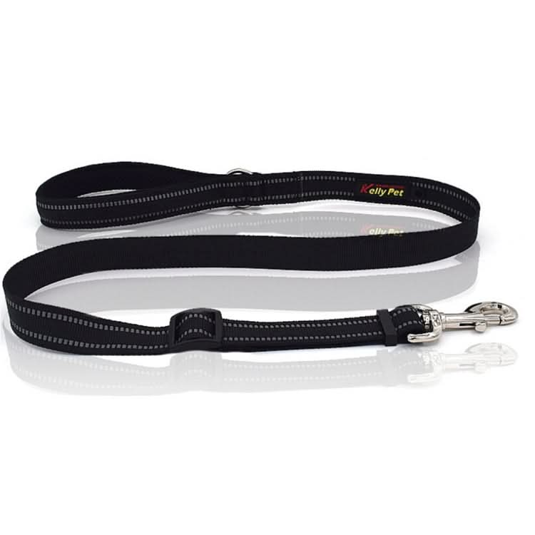 Pet Dogs Nylon Night Reflective Breathable Handheld Traction Lead Leash, Size: M, Adjustable Range: 2.5*(100-140cm) - Reluova