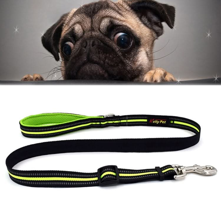 Pet Dogs Nylon Night Reflective Breathable Handheld Traction Lead Leash, Size: M, Adjustable Range: 2.5*(100-140cm) - Reluova