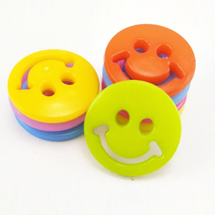 400 PCS Smile Face Resin Children Sweater Buttons Sewing Buttons in Bulk , Random Color, Diameter: 12.5mm-Reluova