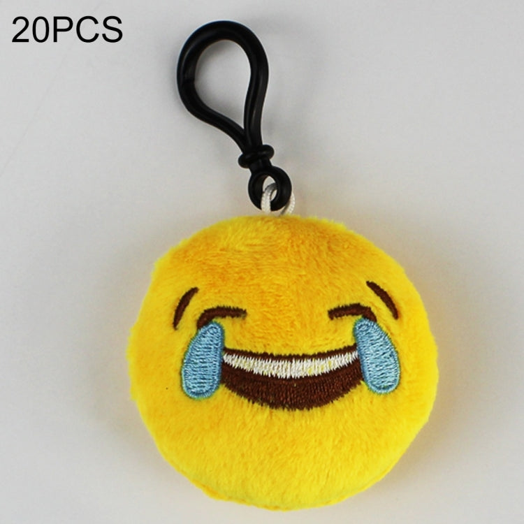 20 PCS Creative Plush Doll Mobile Pendants Gift Cartoon Cute Facial Expression Decorations Keychains with Hook