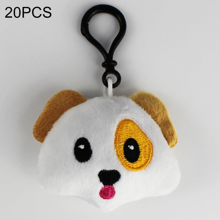 20 PCS Creative Plush Doll Mobile Pendants Gift Cartoon Cute Facial Expression Decorations Keychains with Hook-Reluova