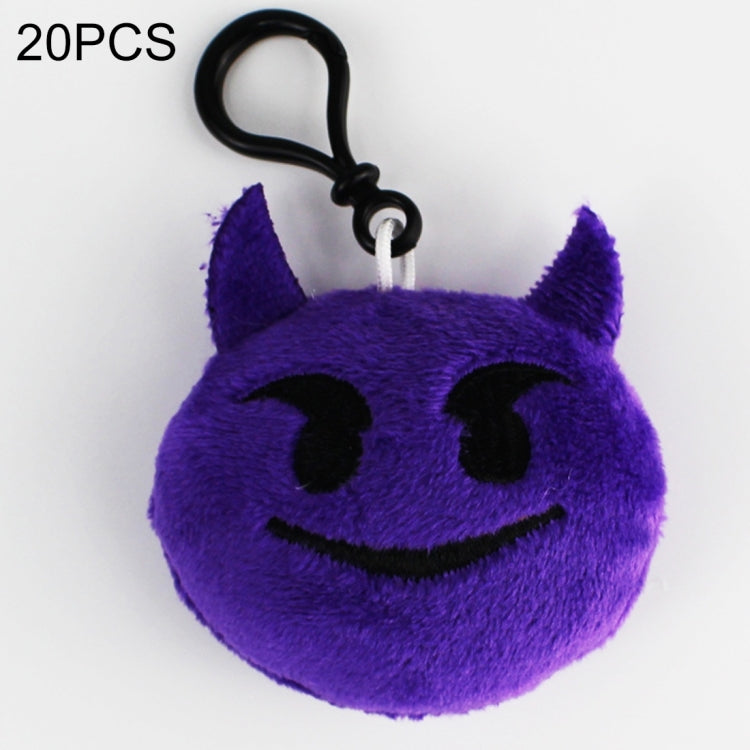 20 PCS Creative Plush Doll Mobile Pendants Gift Cartoon Cute Facial Expression Decorations Keychains with Hook-Reluova