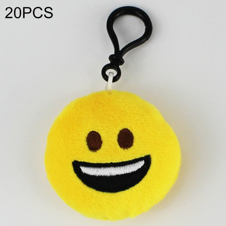 20 PCS Creative Plush Doll Mobile Pendants Gift Cartoon Cute Facial Expression Decorations Keychains with Hook-Reluova