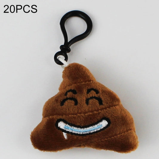 20 PCS Creative Plush Doll Mobile Pendants Gift Cartoon Cute Facial Expression Decorations Keychains with Hook