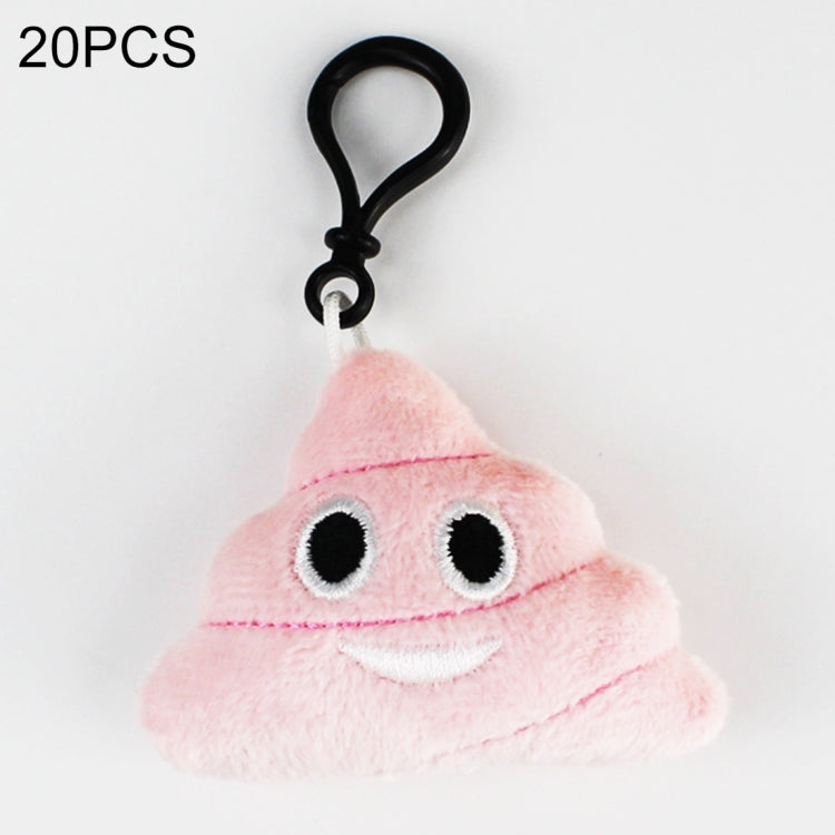 20 PCS Creative Plush Doll Mobile Pendants Gift Cartoon Cute Facial Expression Decorations Keychains with Hook