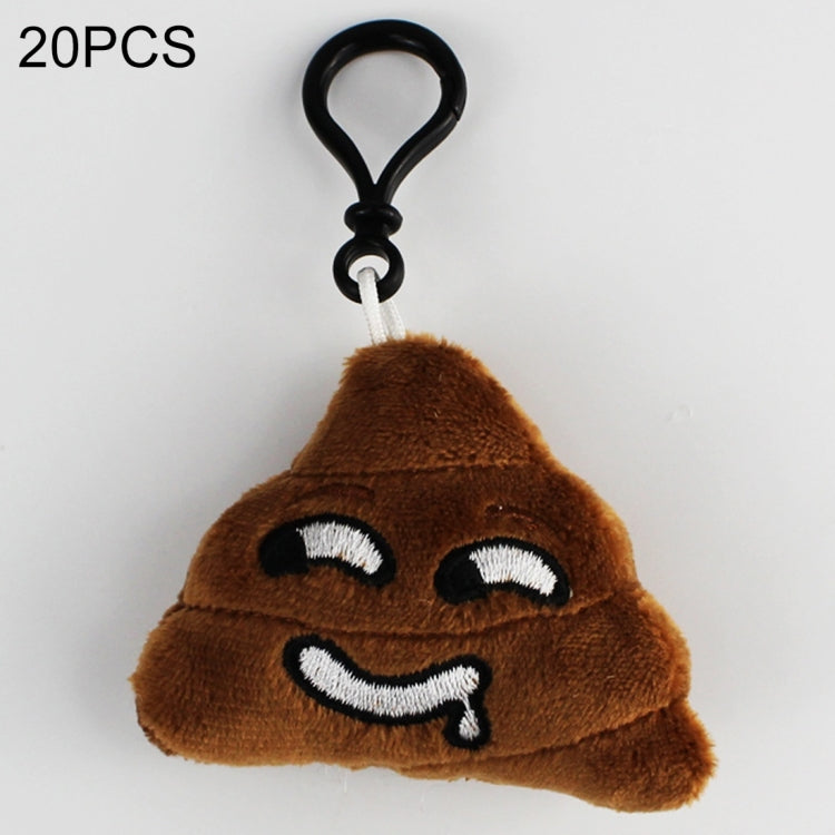 20 PCS Creative Plush Doll Mobile Pendants Gift Cartoon Cute Facial Expression Decorations Keychains with Hook-Reluova