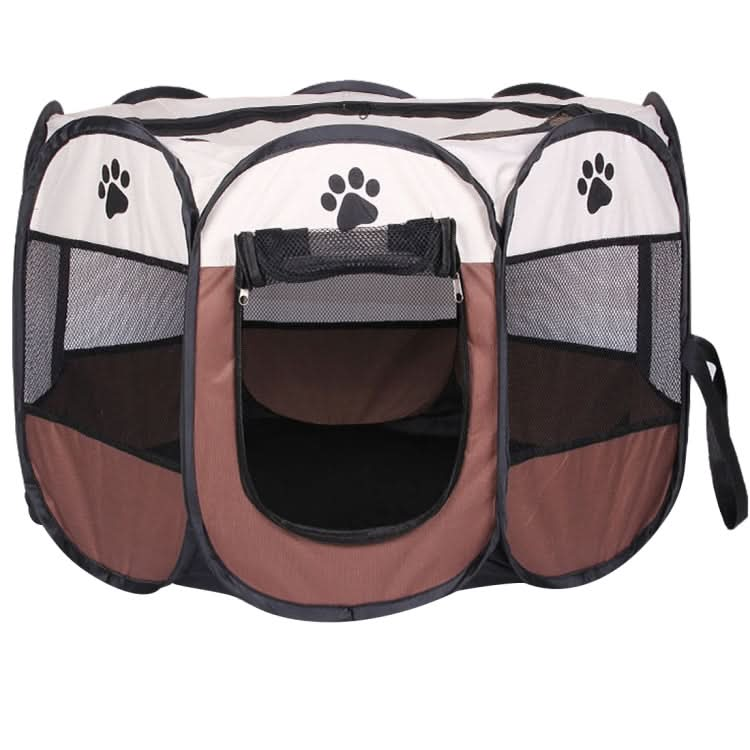 Fashion Oxford Cloth Waterproof Dog Tent Foldable Octagonal Outdoor Pet Fence, M, Size: 91 x 91 x 58cm - Reluova