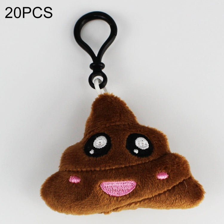 20 PCS Creative Plush Doll Mobile Pendants Gift Cartoon Cute Facial Expression Decorations Keychains with Hook-Reluova