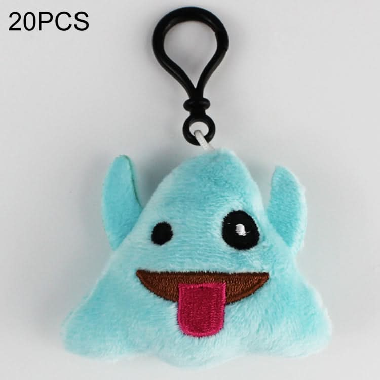 20 PCS Creative Plush Doll Mobile Pendants Gift Cartoon Cute Facial Expression Decorations Keychains with Hook-Reluova