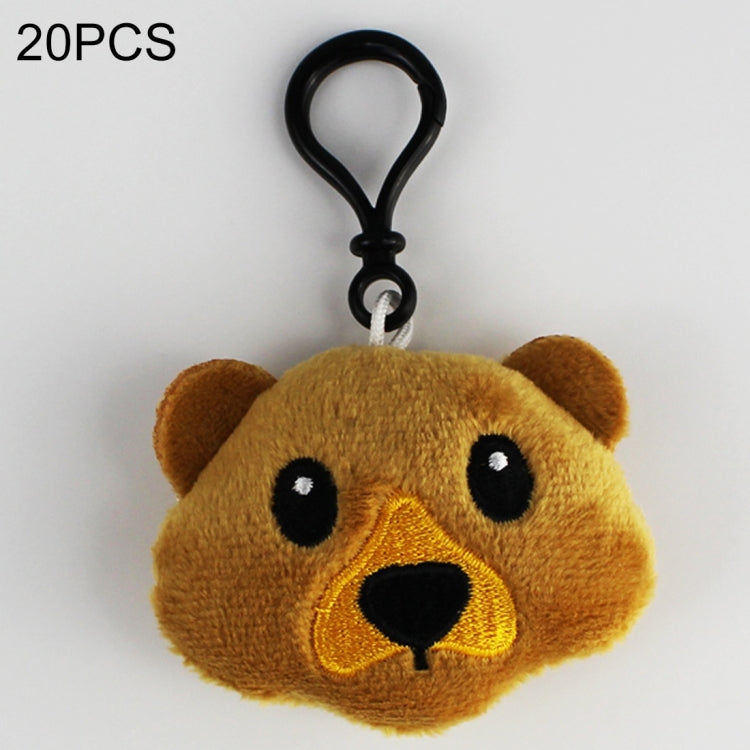 20 PCS Creative Plush Doll Mobile Pendants Gift Cartoon Cute Facial Expression Decorations Keychains with Hook-Reluova