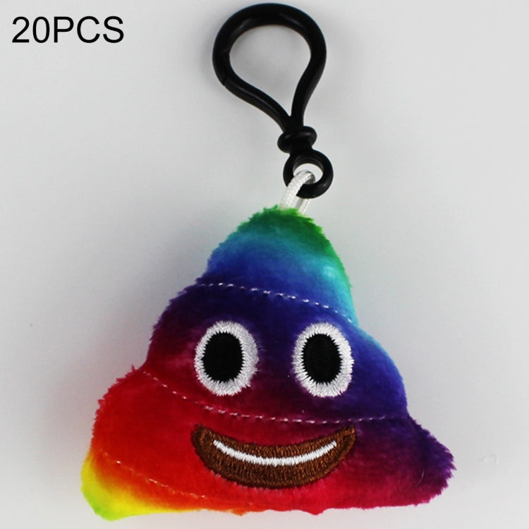 20 PCS Creative Plush Doll Mobile Pendants Gift Cartoon Cute Facial Expression Decorations Keychains with Hook-Reluova