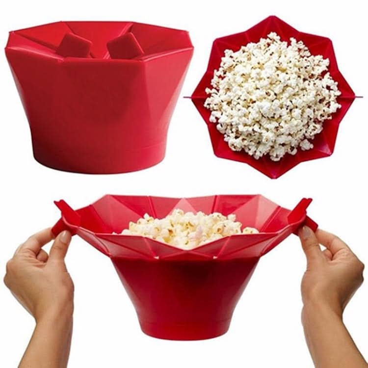 2 PCS Creative Foldable Silicone Microwave Popcorn Maker